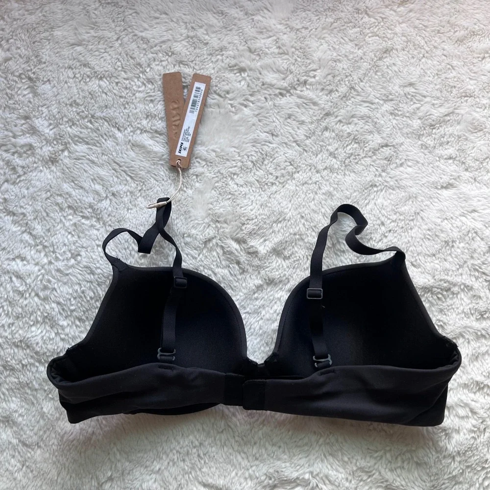 SKIMS Women's Fits Everybody Push Up Demi Bra Onyx Black 34B BR-UWR-2295 NWT